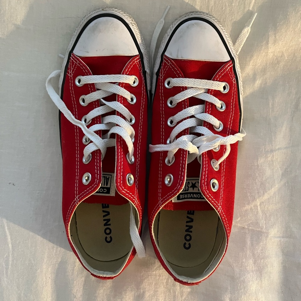 Women’s red converse sneakers - size 8.5.